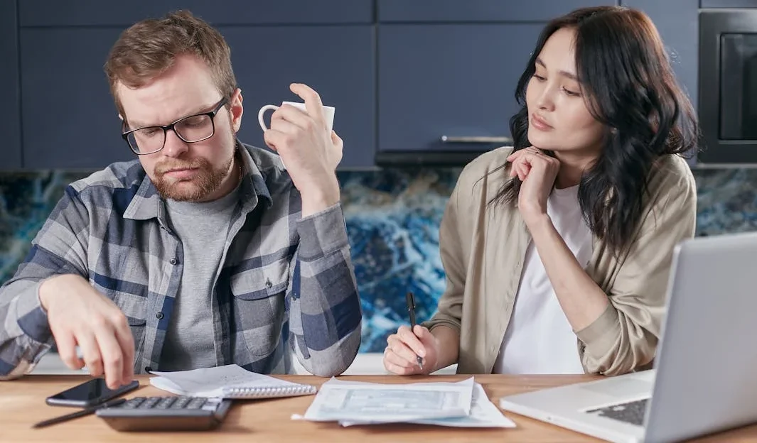 A freelancer consulting with his accountant-tax professional